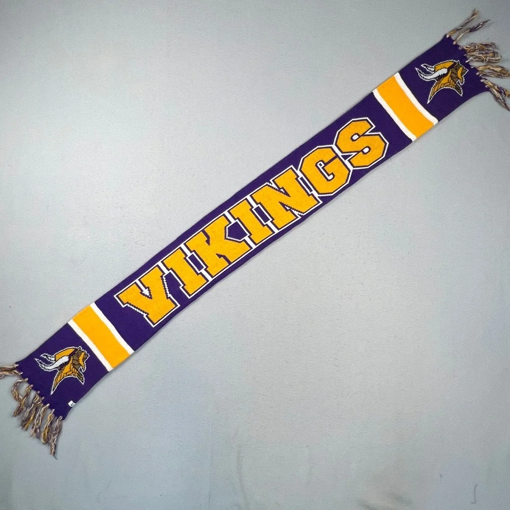47 Brand Minnesota Vikings Scarf Skol Purple NFL Football Winter Fan Gear Thor
